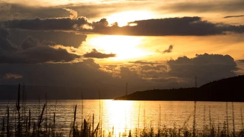 Generic Lake Sunset Scene 4k Time Lapse Footage Stock Footage 108345341