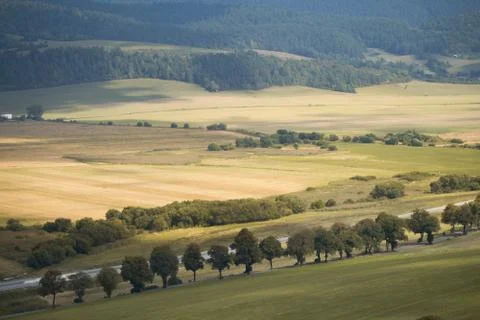 Generic landscape fields and meadows Stock Photos