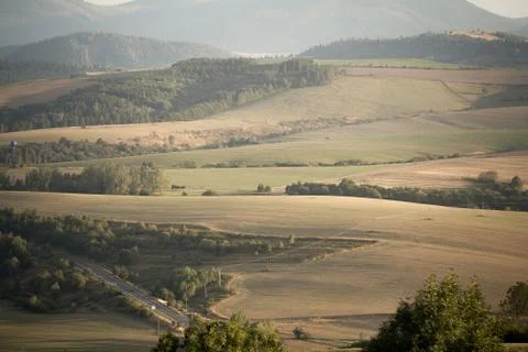 Generic landscape fields and meadows Stock Photos