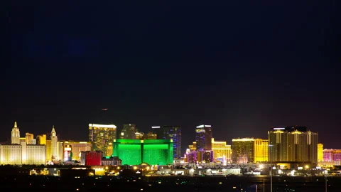 Generic Las Vegas Cityscape Motion Graphic Composition Lower Thirds Stock Footage 154518538