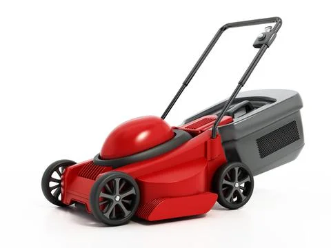 Generic lawnmover isolated on white background. 3D illustration Stock Illustration