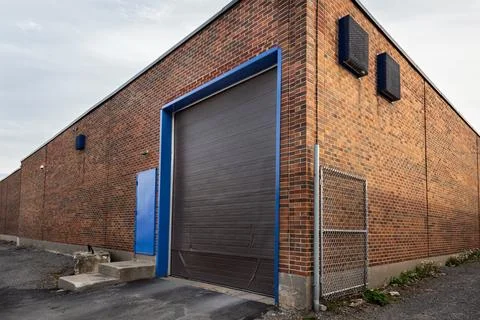 Generic loading dock of a small business building exterior Stock Photos