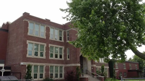 A generic looking school exterior Stock Footage 283599286