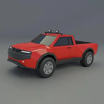 Generic Lowpoly truck 3D Model