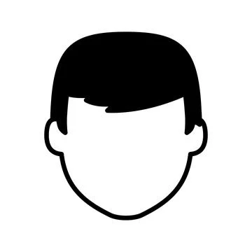 Generic man head vector icon. vector illustration of a generic, faceless ma.. Stock Illustration