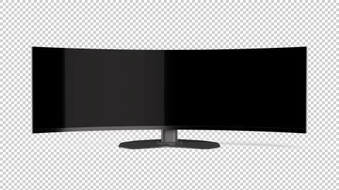 Generic Modern Wide Curved  Display Stock Photos