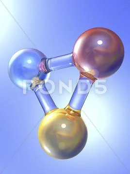 Generic molecule, artwork Stock Illustration