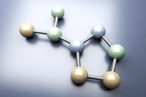 Generic molecule. Illustrazione stock
