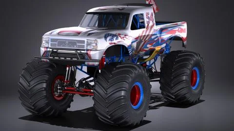 Generic Monster Truck 3D Model