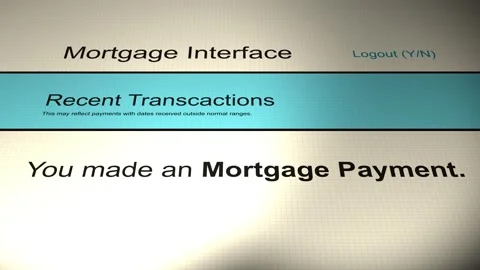 A Generic Mortgage Payment in Mortgage Database Vídeos de archivo 337676872
