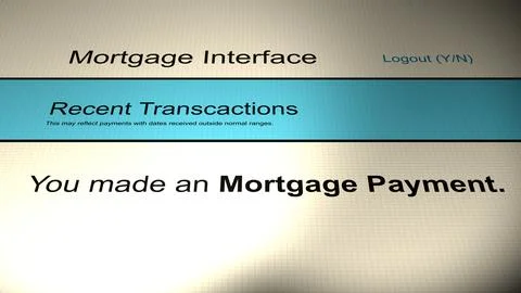 A Generic Mortgage Payment in Mortgage Database 10 Stock Illustration