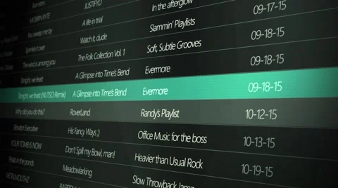 Generic Music Playing Interface - Side Shot Reverse Angle Stock Footage 67748135