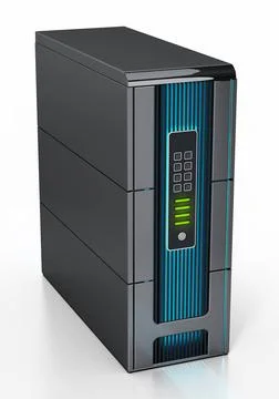 Generic network server isolated on white background. 3D illustration Gener... Stock Photos