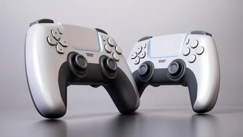 Generic next gen video game controller. 3D illustration Stock Illustration