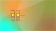 Generic Normal News Weather Weekly Forecast Interface Stock Footage