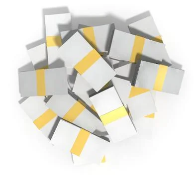 Generic notes scattered pile Stock Illustration