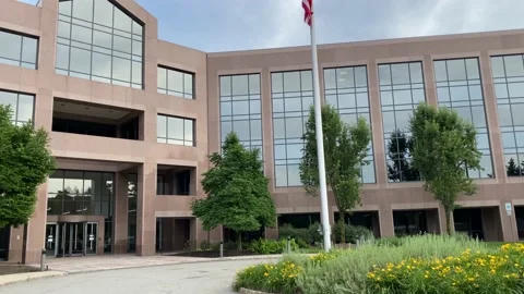 Generic office building daytime establishing shot Stock Footage 164054893
