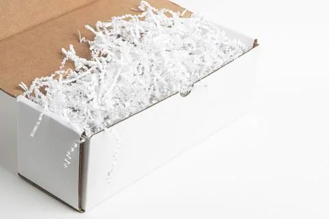 Generic Open White Packaging Box Stock Photos