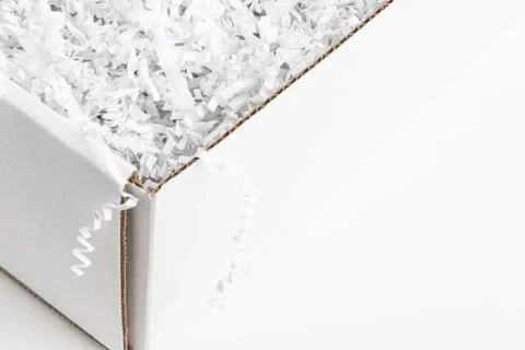 Generic Open White Packaging Box Stock Photos