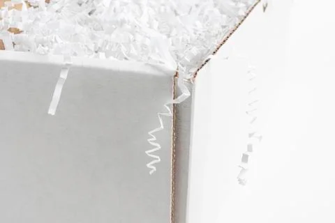 Generic Open White Packaging Box Stock Photos