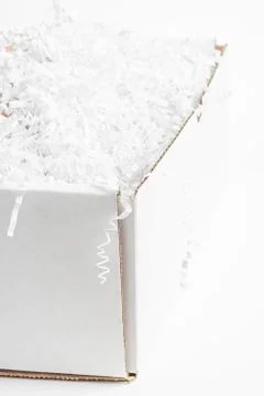 Generic Open White Packaging Box Stock Photos