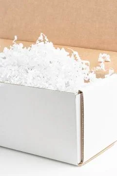 Generic Open White Packaging Box Stock Photos