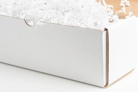 Generic Open White Packaging Box Stock Photos