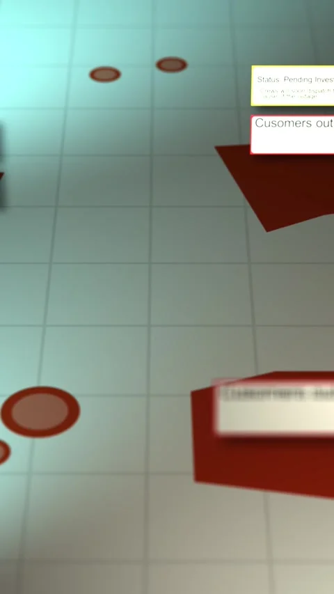 A Generic Outage Map from a Windstorm - Outages Resolved - Vertical Vídeo Stock 330979557