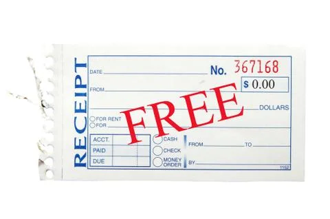 Generic paper receipt with free text Stock-Fotos