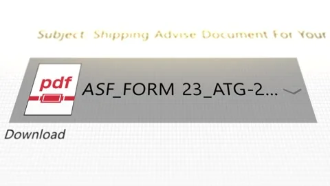 A Generic PDF Sent Via Email on Computer Stock Footage 346046651