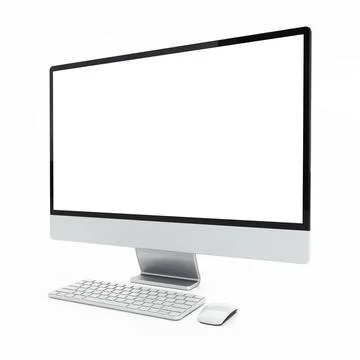 Generic personal computer isolated on white background. 3D illustration Ge... 写真素材