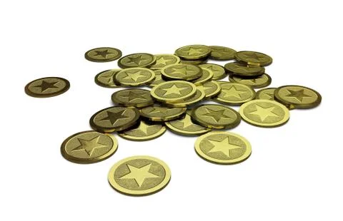 Generic pile of coins Illustrazione stock