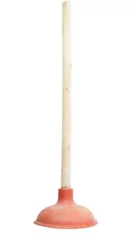 Generic plunger isolated on white Stock Photos