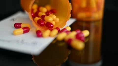 Generic Prescription and Capsules Rotating Stock Footage 232277657
