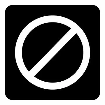 Generic prohibition icon Stock Illustration