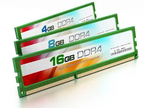Generic RAM modules Generic RAM modules isolated on white background Copyr... Stock Photos