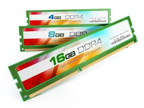 Generic RAM modules Generic RAM modules isolated on white background Copyr... Stock Photos