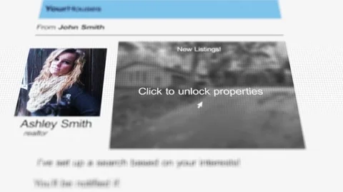 A Generic Realtor Sales Email About New Properties - Female Properties Stock Footage 332257613