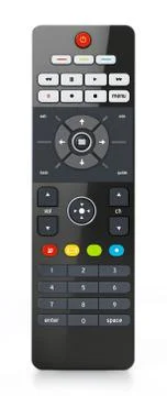 Generic remote controller isolated on white background. 3D illustration Stock Illustration
