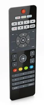 Generic remote controller isolated on white background. 3D illustration Stock Illustration
