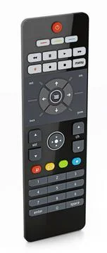 Generic remote controller isolated on white background. 3D illustration Ge... Stock Photos
