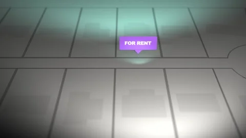 A Generic Residential Real Estate Interface Animation - For Rent Stock Footage 318565296