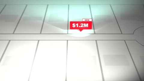 A Generic Residential Real Estate Interface Animation - Expensive Home Stock Footage 318565297