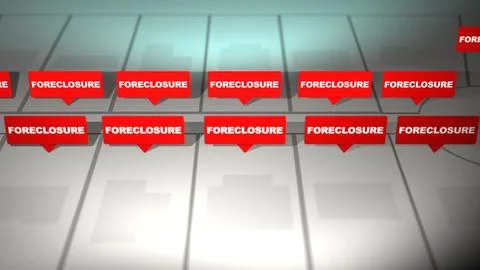A Generic Residential Real Estate Interface Animation - Foreclosure 10 Stock Illustration