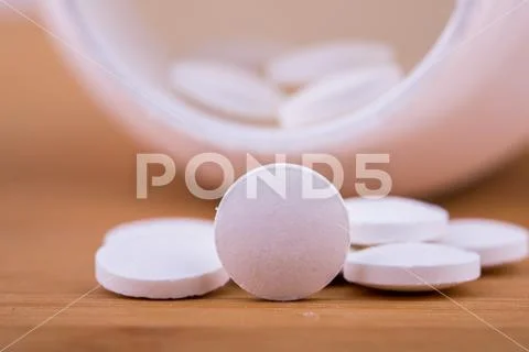 Generic Round Pill Stock Photos