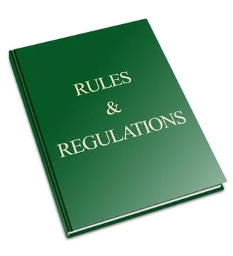Generic Rules and Regulations Book or Manula 库存插图