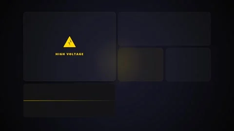 Generic Scene Showing High Voltage Warning in Dark Studio Setting Stock Footage 347988148