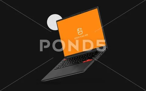 Generic Sleek Laptop Mockup for Branding and Web Design Presentation PSD Template