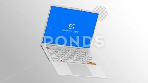 Generic Sleek Laptop Mockup for Branding and Web Design Presentation PSD Template