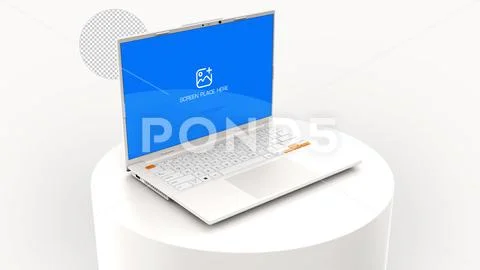 Generic Sleek Laptop Mockup for Branding and Web Design Presentation PSD-Vorlage